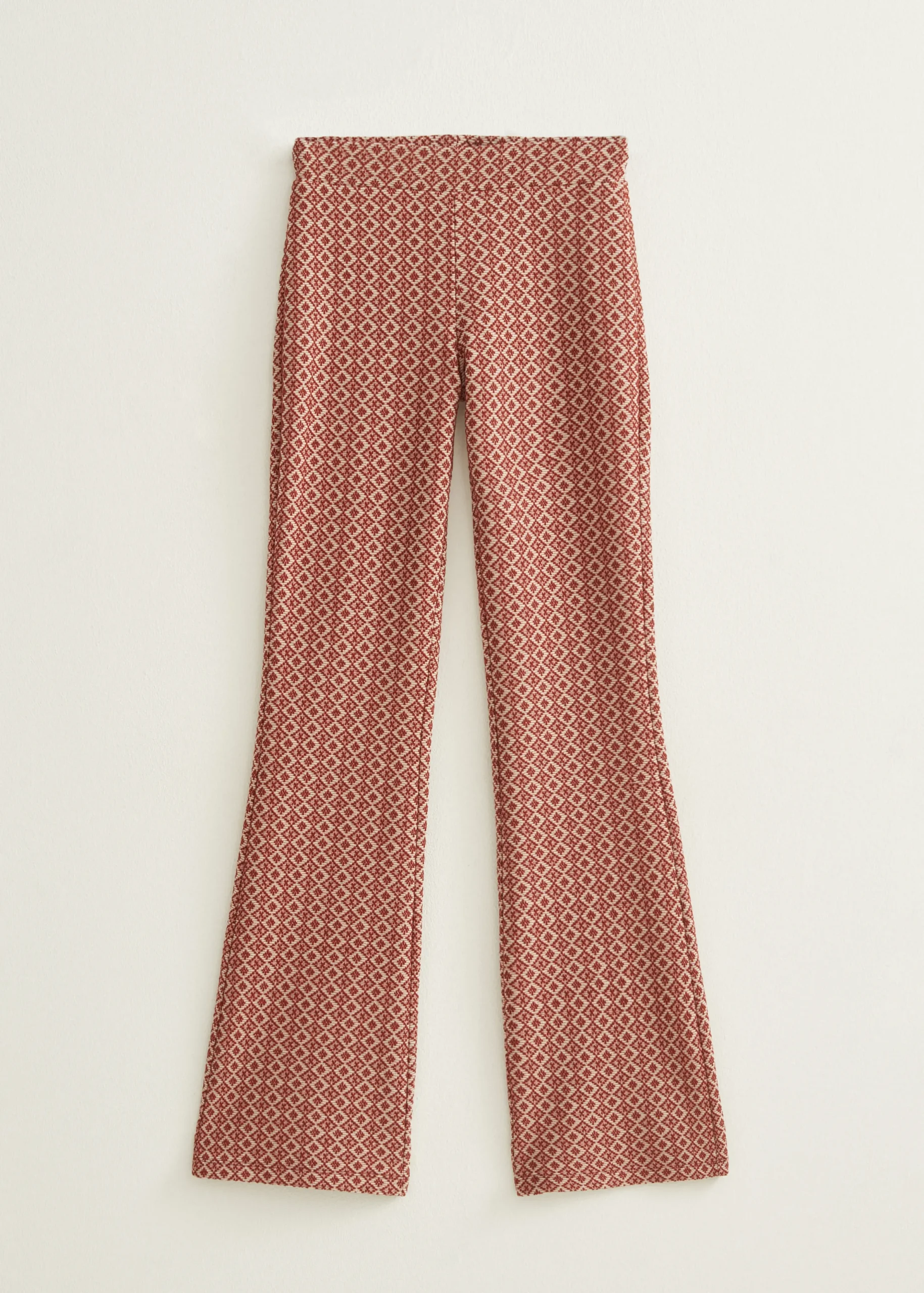 Online Cotton Club Flare broek met print brique,midden