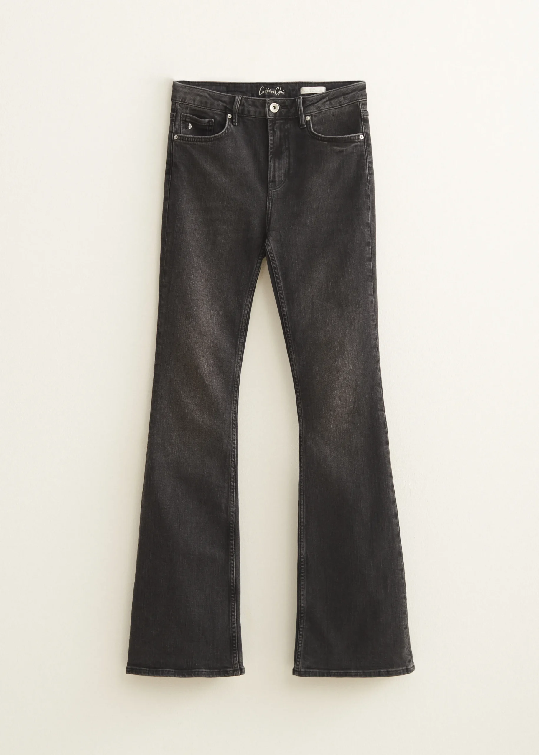 Sale Cotton Club Flared jeans coco zwart,usedmiddle