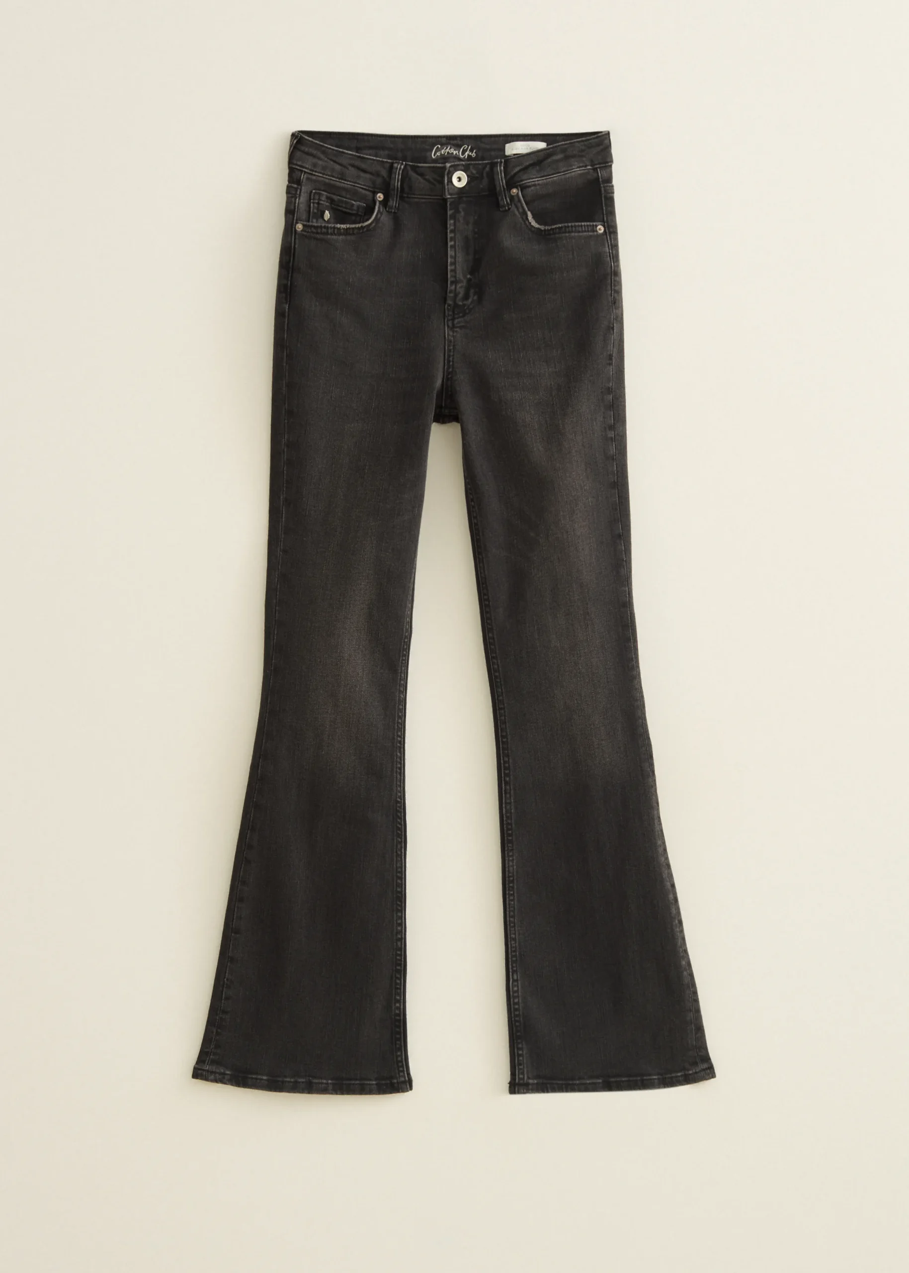 Sale Cotton Club Flared jeans coco zwart,usedmiddle