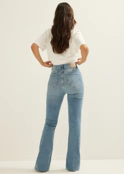 Discount Cotton Club Flared jeans coco middenblauw