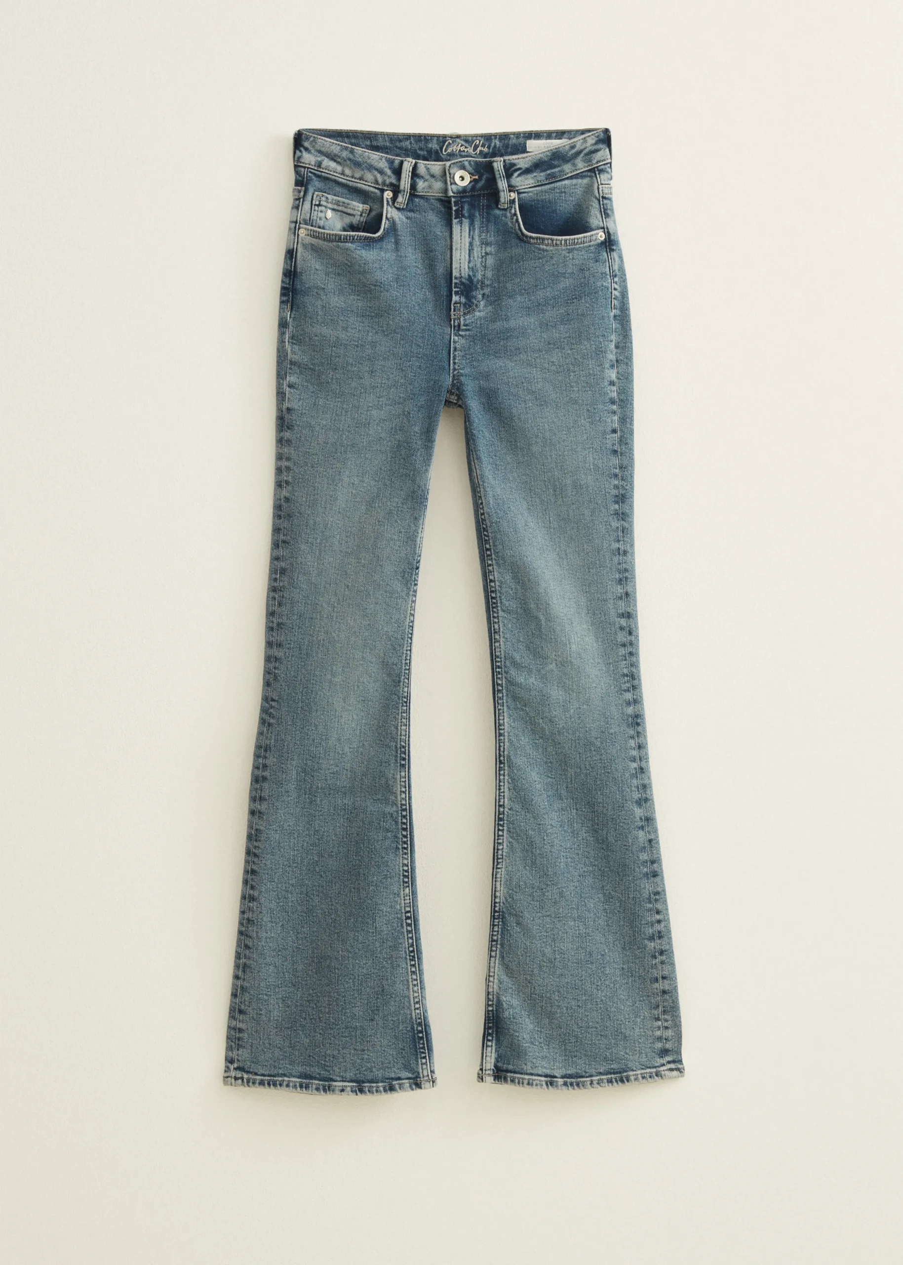 New Cotton Club Flared jeans coco blauw,useddark