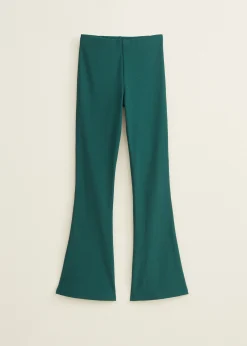 Best Cotton Club Flare Legging Rib taupe,dark