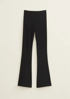 Best Cotton Club Flare Legging Rib zwart