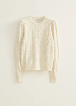 Sale Cotton Club Gebreide trui ajour ecru