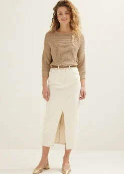 Fashion Cotton Club Gebreide trui met lurex zand