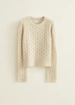 Fashion Cotton Club Gebreide trui met lurex ecru