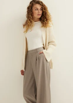 Sale Cotton Club Gebreid vest met zakken ecru