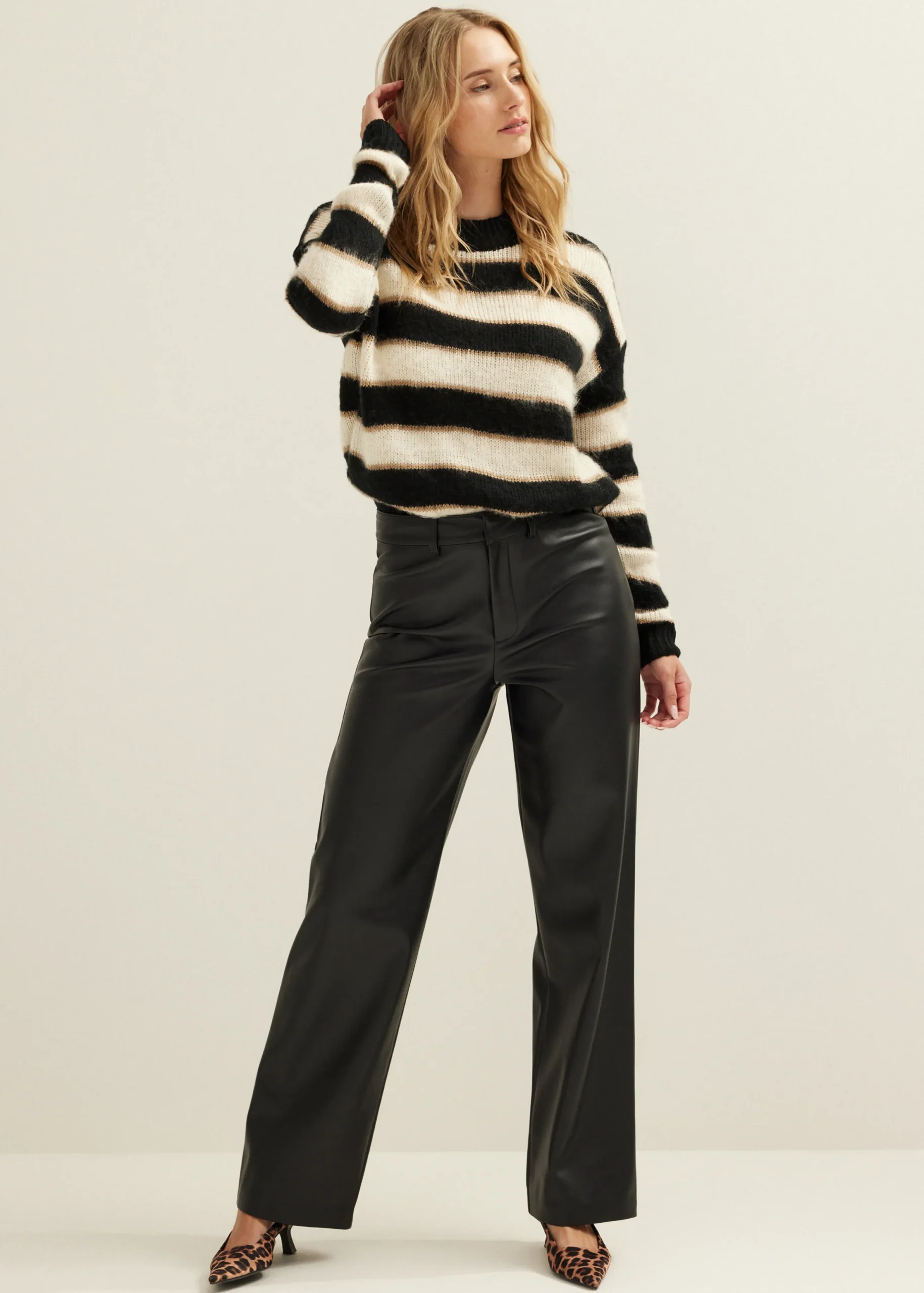 Online Cotton Club Gestreepte trui meerkleurig