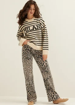 Clearance Cotton Club Gestreepte trui milano meerkleurig