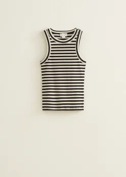 New Cotton Club Gestreept singlet met structuur meerkleurig
