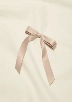 Hot Cotton Club Haarclip met strik taupe