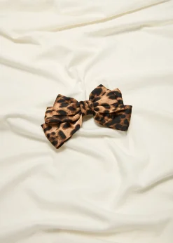 Online Cotton Club Haarclip met strik panter meerkleurig