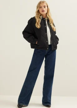 Hot Cotton Club Jacket gequilt zwart