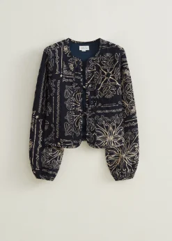 Hot Cotton Club Jack met all-over print donkerblauw