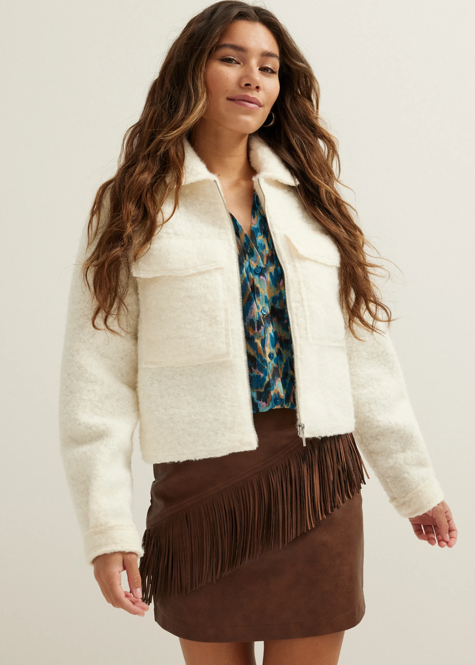 Fashion Cotton Club Jack met textuur ecru