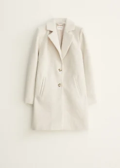 Fashion Cotton Club Jas wolmix lichtzand