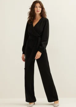 Online Cotton Club Jumpsuit met glitter zwart
