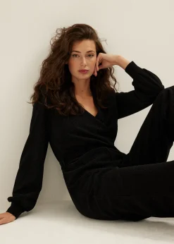 Online Cotton Club Jumpsuit met glitter zwart