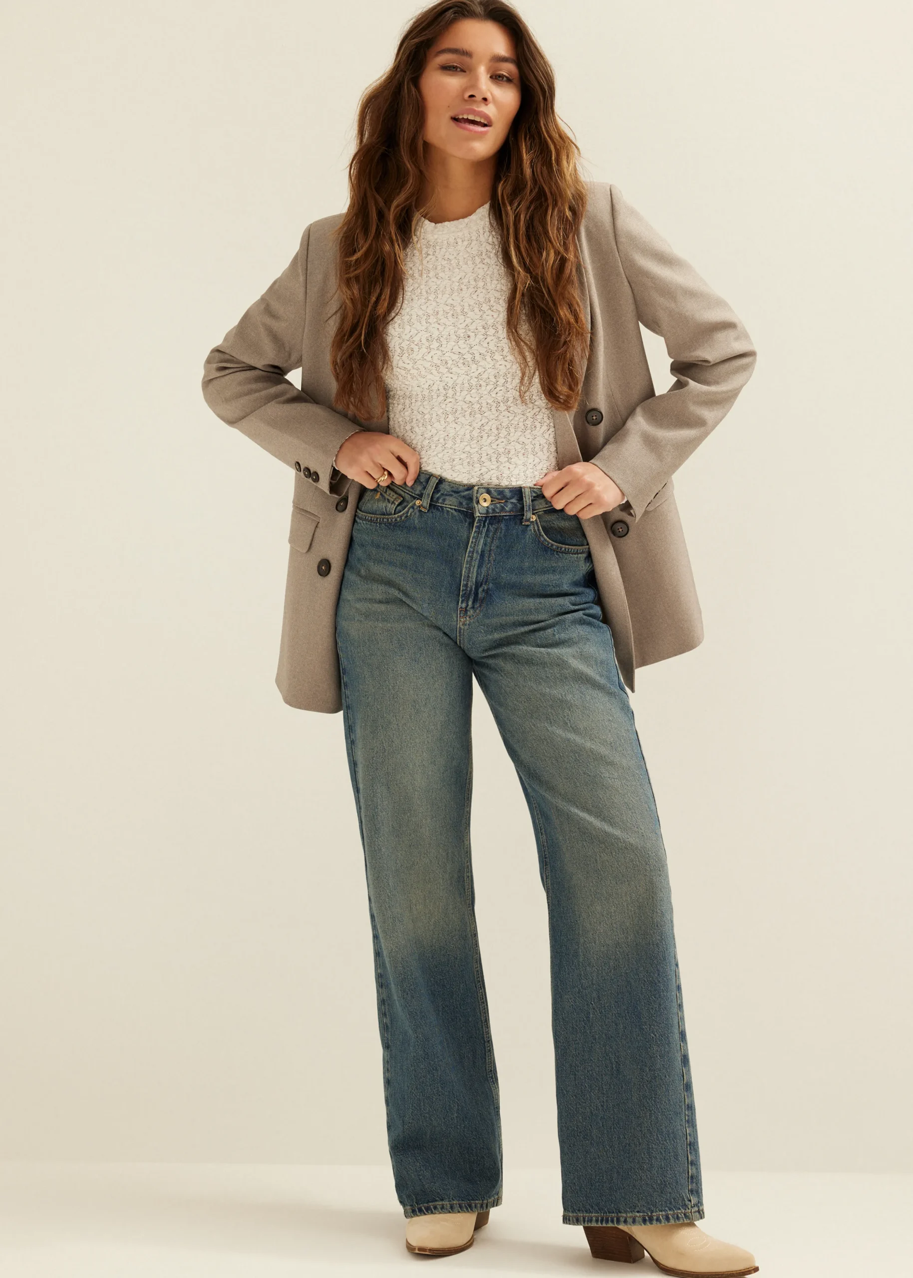 Outlet Cotton Club Kanten top ecru