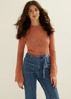 Clearance Cotton Club Kanten top rose,vintage