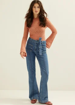 Clearance Cotton Club Kanten top rose,vintage