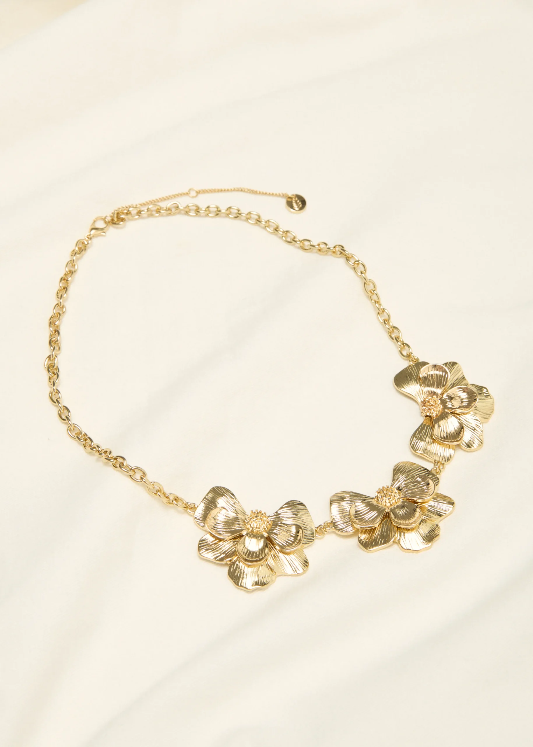 Fashion Cotton Club Ketting met bloemen goud