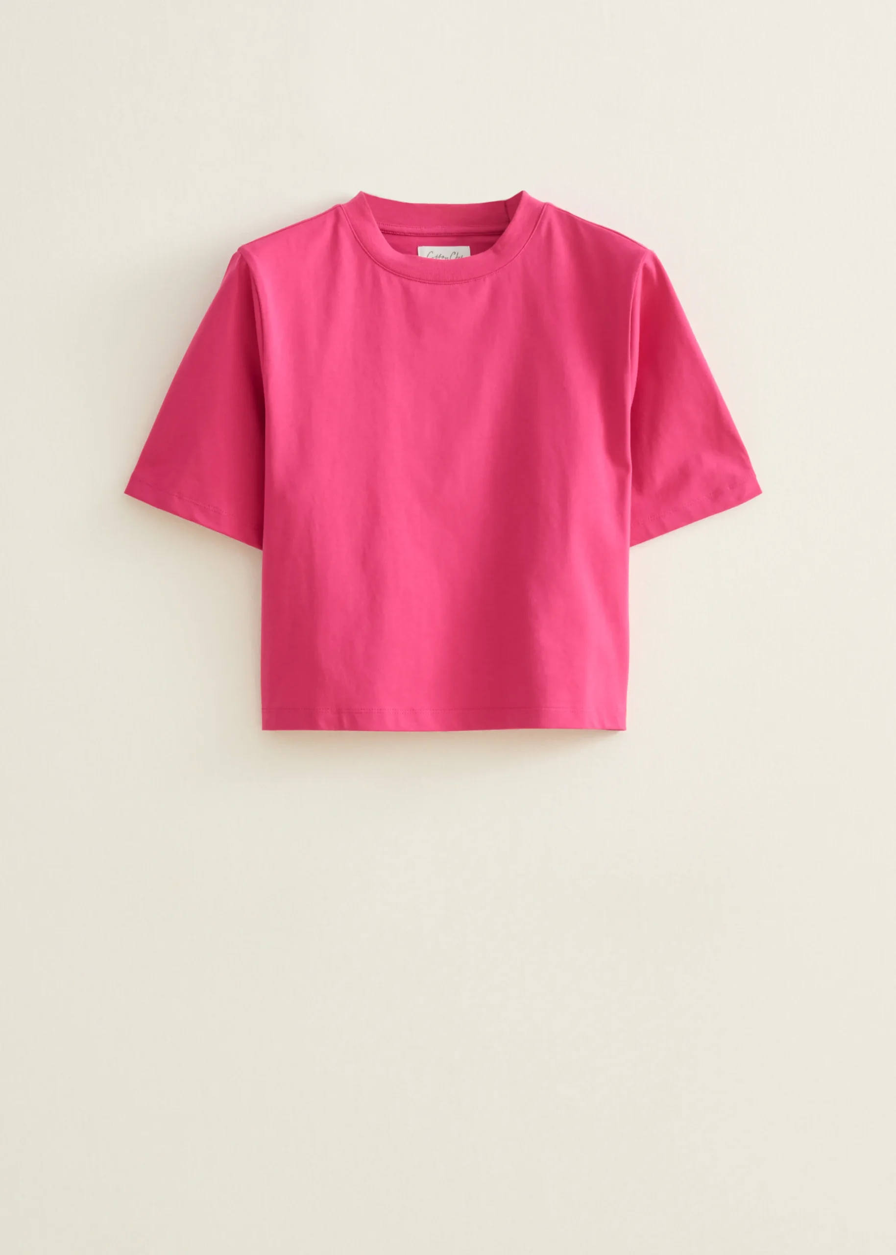 Best Cotton Club Kort basic t-shirt middenroze