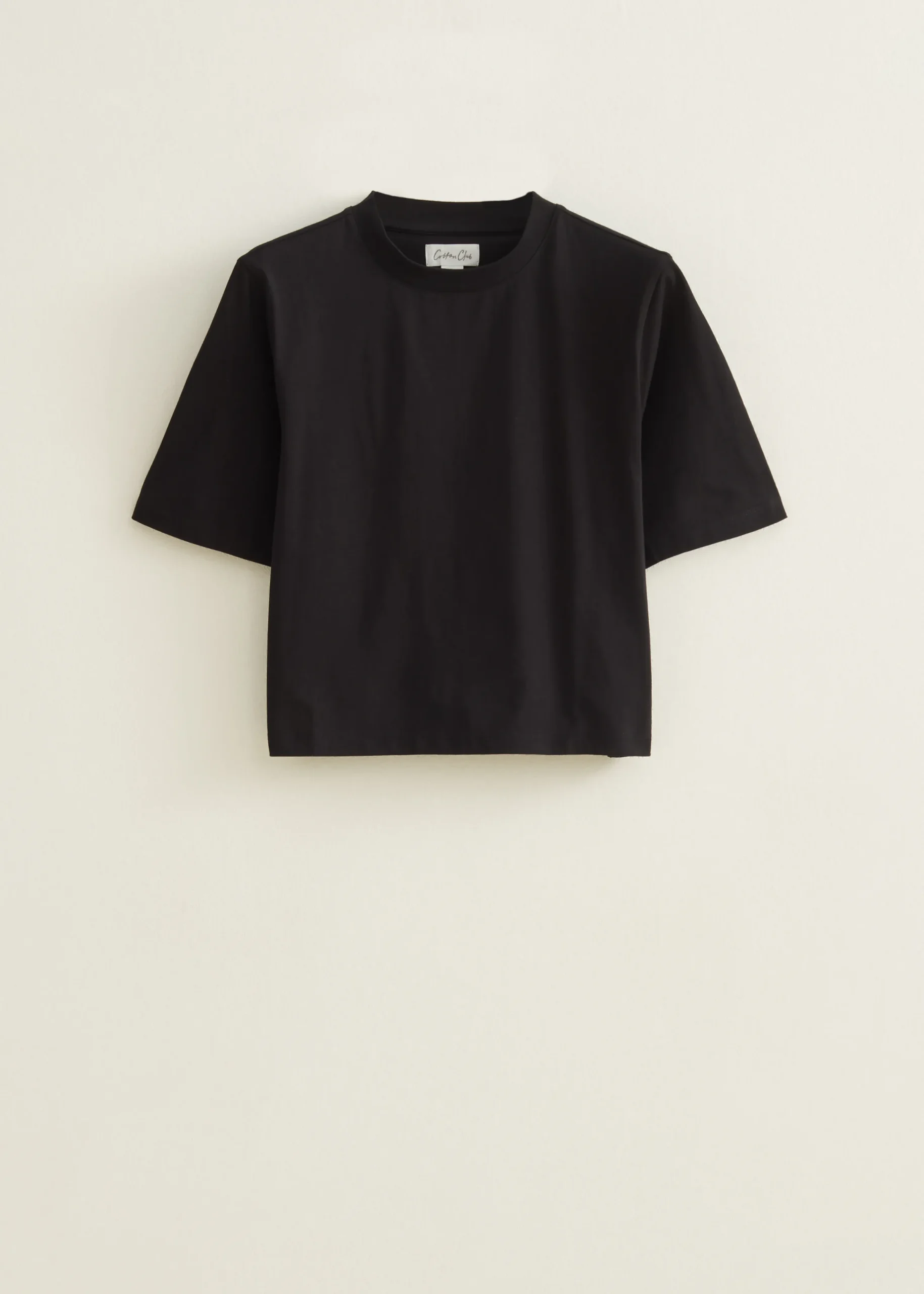 Hot Cotton Club Kort basic t-shirt zwart