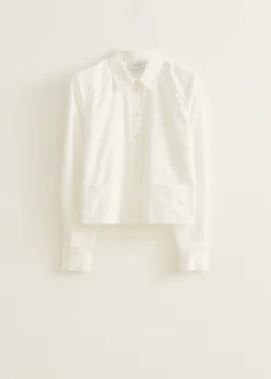 Sale Cotton Club Korte blouse poplin wit,off-white