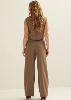 Outlet Cotton Club Kort gilet taupe