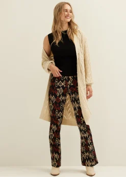 Online Cotton Club Lang vest ajour lichtzand