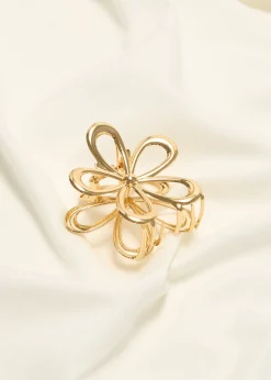 Sale Cotton Club Metallic haarclip bloem goud
