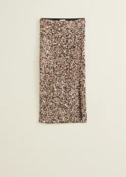 Hot Cotton Club Midi pailletten rok meerkleurig