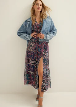 Discount Cotton Club Midi rok met print meerkleurig