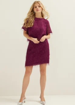 Online Cotton Club Mini rok fancy aubergine,donker