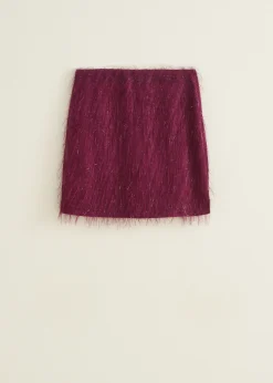 Online Cotton Club Mini rok fancy aubergine,donker