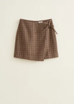 Best Cotton Club Mini rok met overslag choco