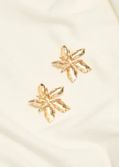 Clearance Cotton Club Oorbellen bloem goud