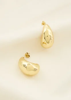 New Cotton Club Oorbellen met druppel vorm goud