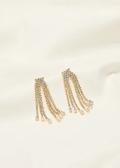 Clearance Cotton Club Oorbellen met strass goud
