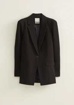 Best Cotton Club Oversized blazer zwart