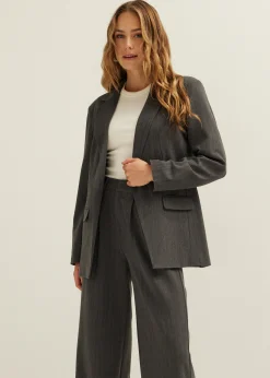 New Cotton Club Oversized blazer gemêleerd antracietgemêleerd