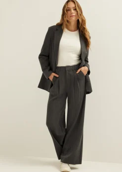New Cotton Club Oversized blazer gem&ecirc;leerd antracietgem&ecirc;leerd