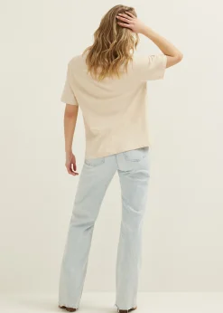 Sale Cotton Club Oversized t-shirt lichtzand