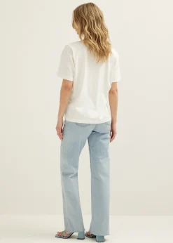 Online Cotton Club Oversized t-shirt wit,off-white
