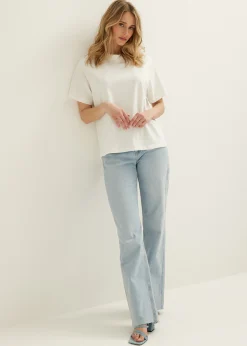 Online Cotton Club Oversized t-shirt wit,off-white
