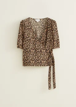 Clearance Cotton Club Overslag top print Elise meerkleurig