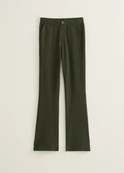 Sale Cotton Club Pantalon jacquard groen,denne