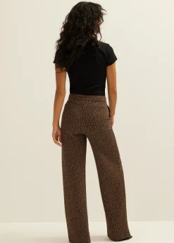 Discount Cotton Club Pantalon met lurex bruin