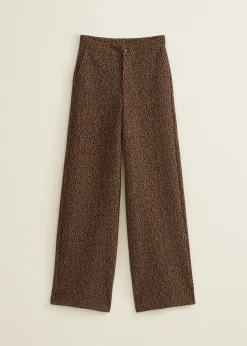 Discount Cotton Club Pantalon met lurex bruin